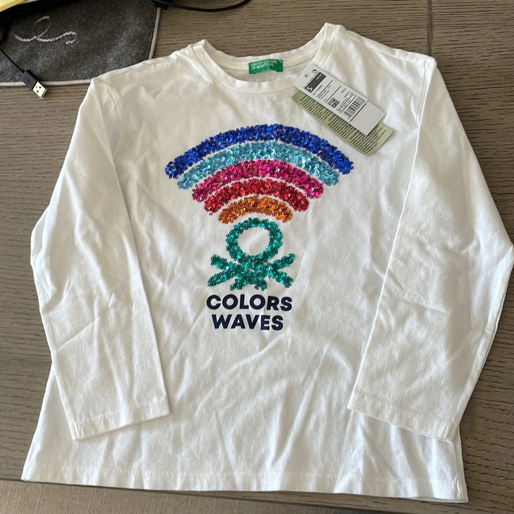 NWT United Colors of Benetton girls shirt 6-7 years